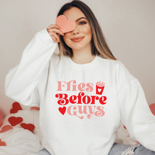 Fries Before Guys Red | Sweatshirt