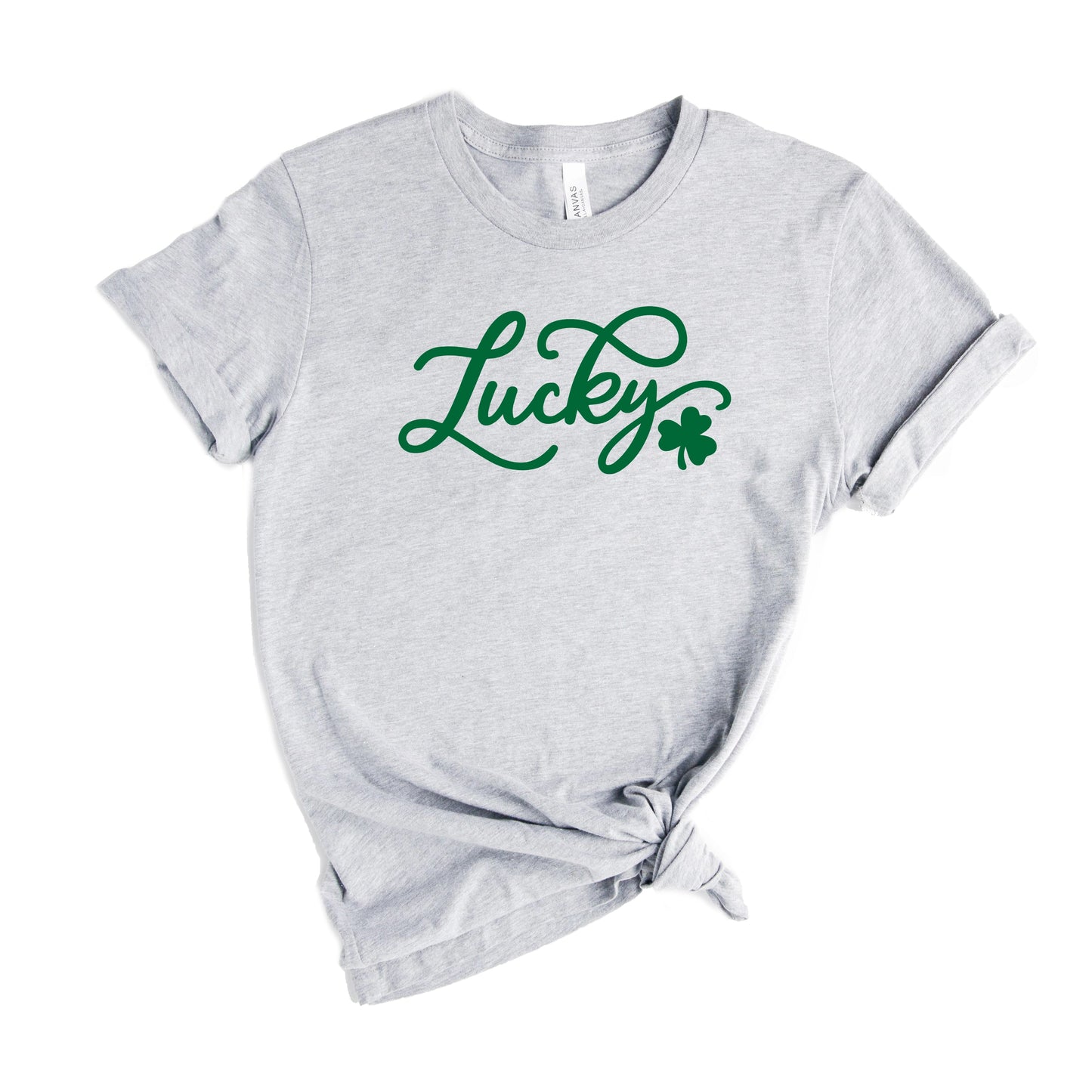 Cursive Lucky Clover | Short Sleeve Graphic Tee