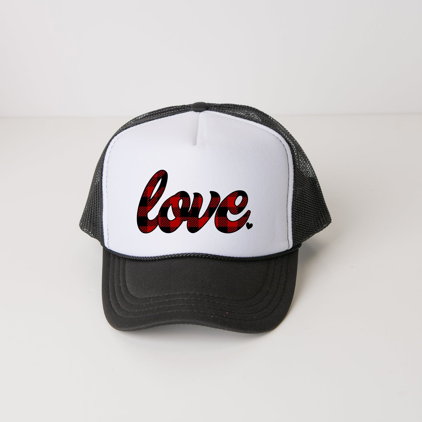 Buffalo Plaid Love | Foam Trucker Hat