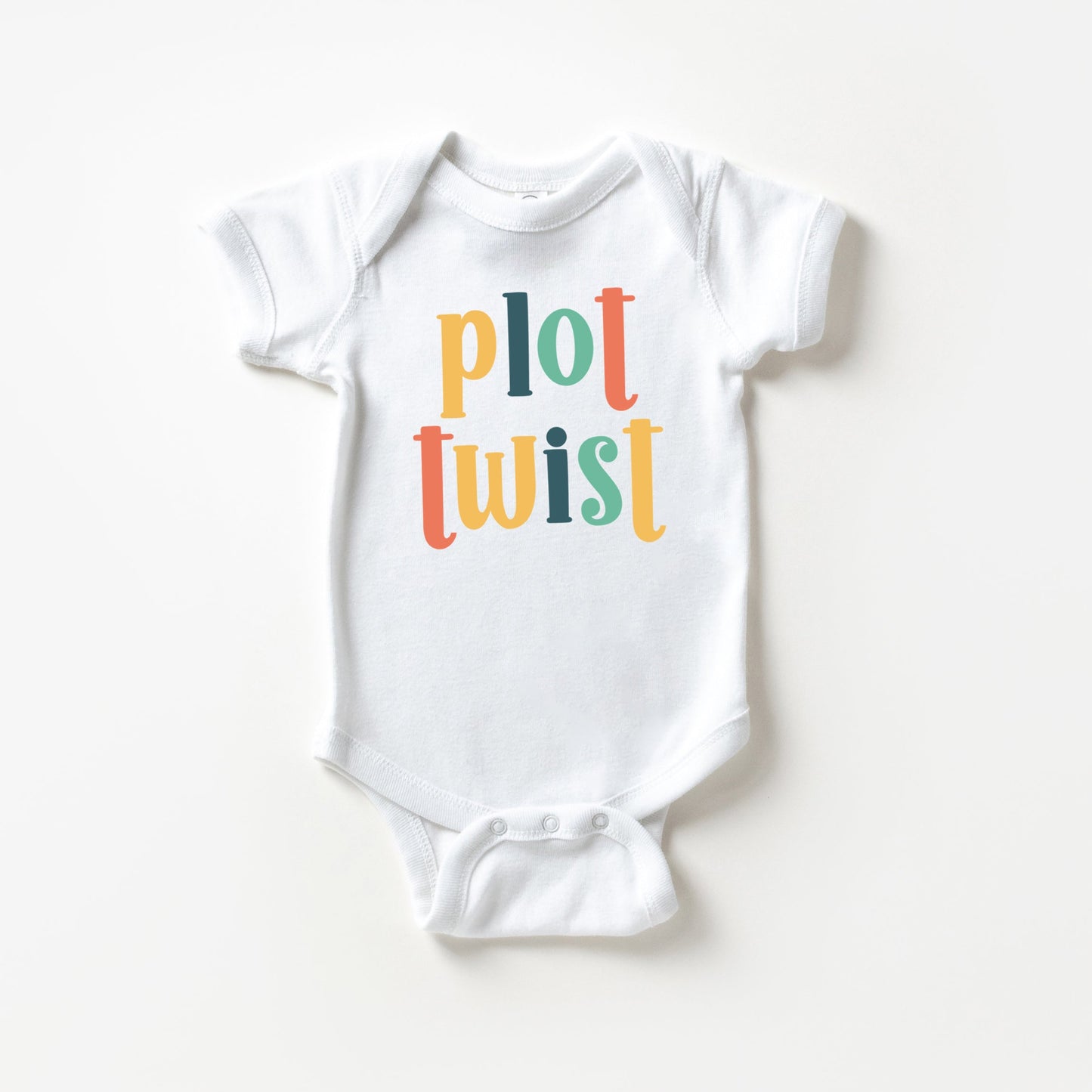 Plot Twist Colorful | Baby Graphic Short Sleeve Bodysuit