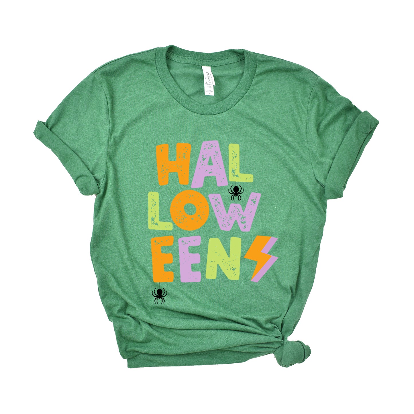 Halloween Lightning Bolt Colorful | Short Sleeve Crew Neck