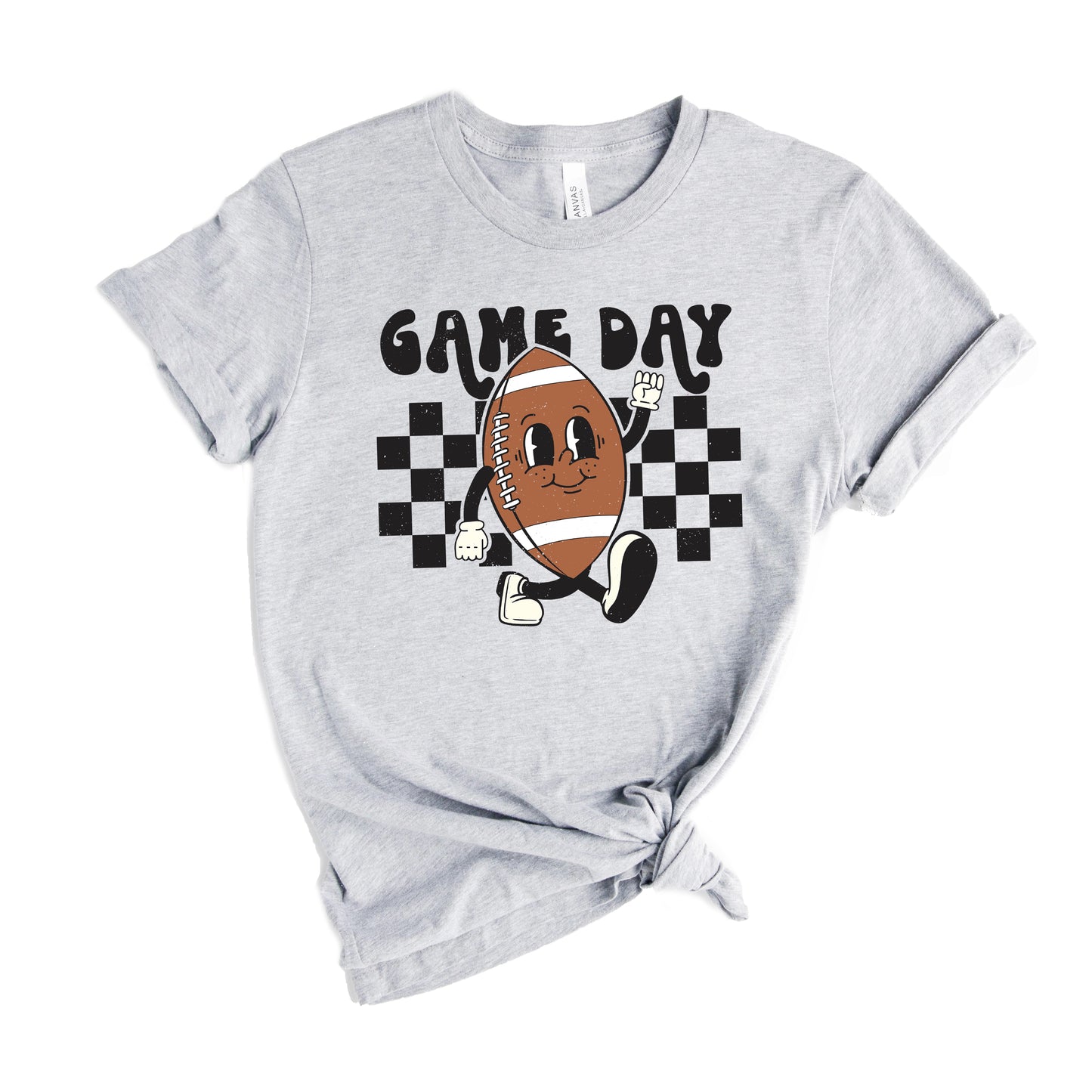 Football Game Day Checkered | Short Sleeve Graphic Tee