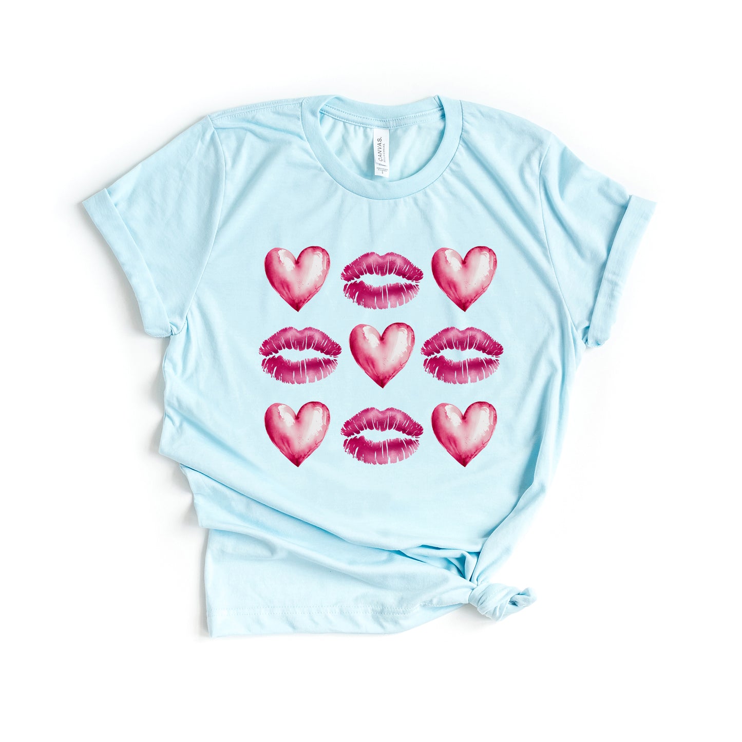 Hearts And Lips Chart | Short Sleeve Graphic Tee