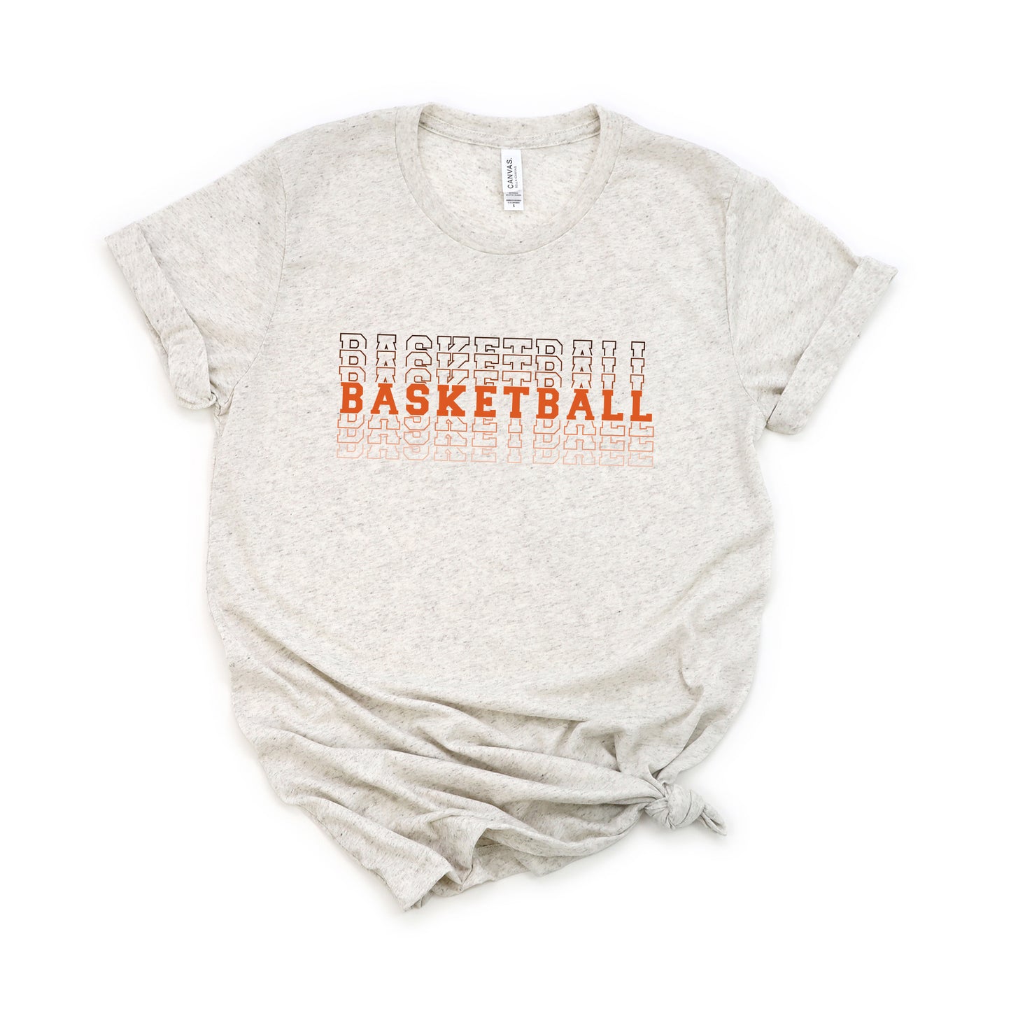 Colorful Basketball Stacked | Short Sleeve Graphic Tee