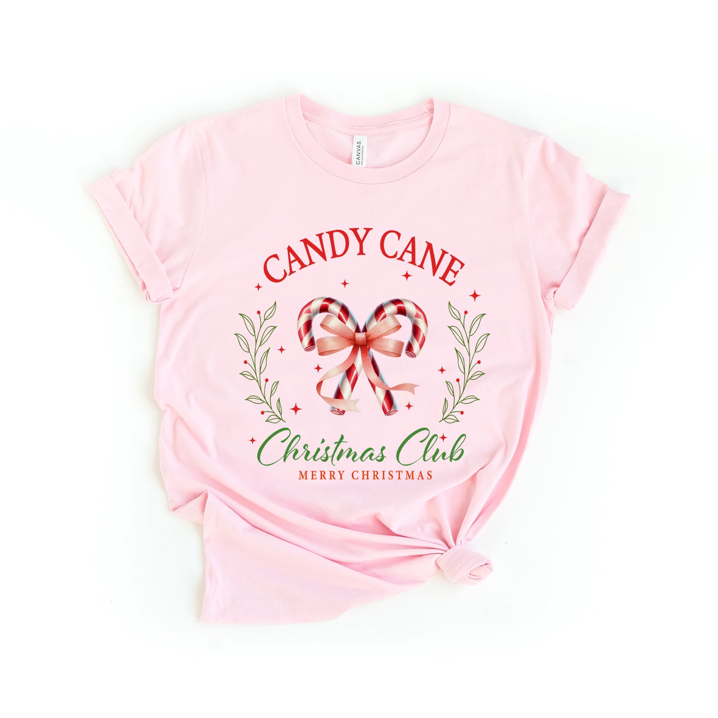 Candy Cane Christmas Club | Short Sleeve Crewneck