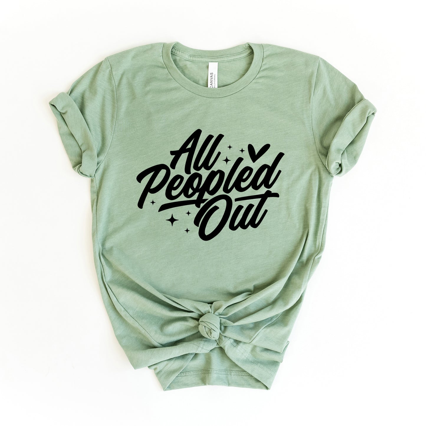 All Peopled Out Cursive | Short Sleeve Graphic Tee