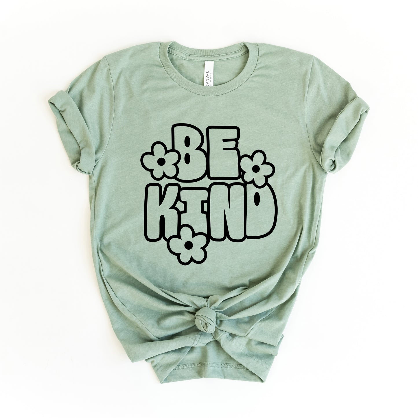 Retro Be Kind Flowers | Short Sleeve Graphic Tee