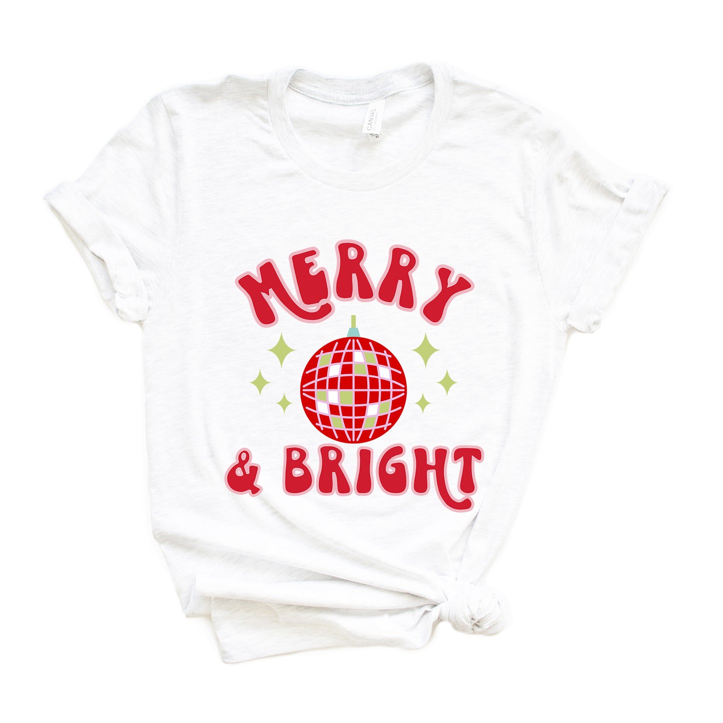 Merry And Bright Disco Ball | Short Sleeve Graphic Tee