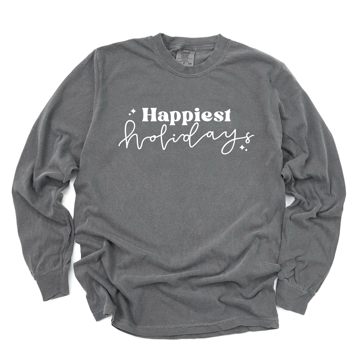 Happiest Holidays | Garment Dyed Long Sleeve