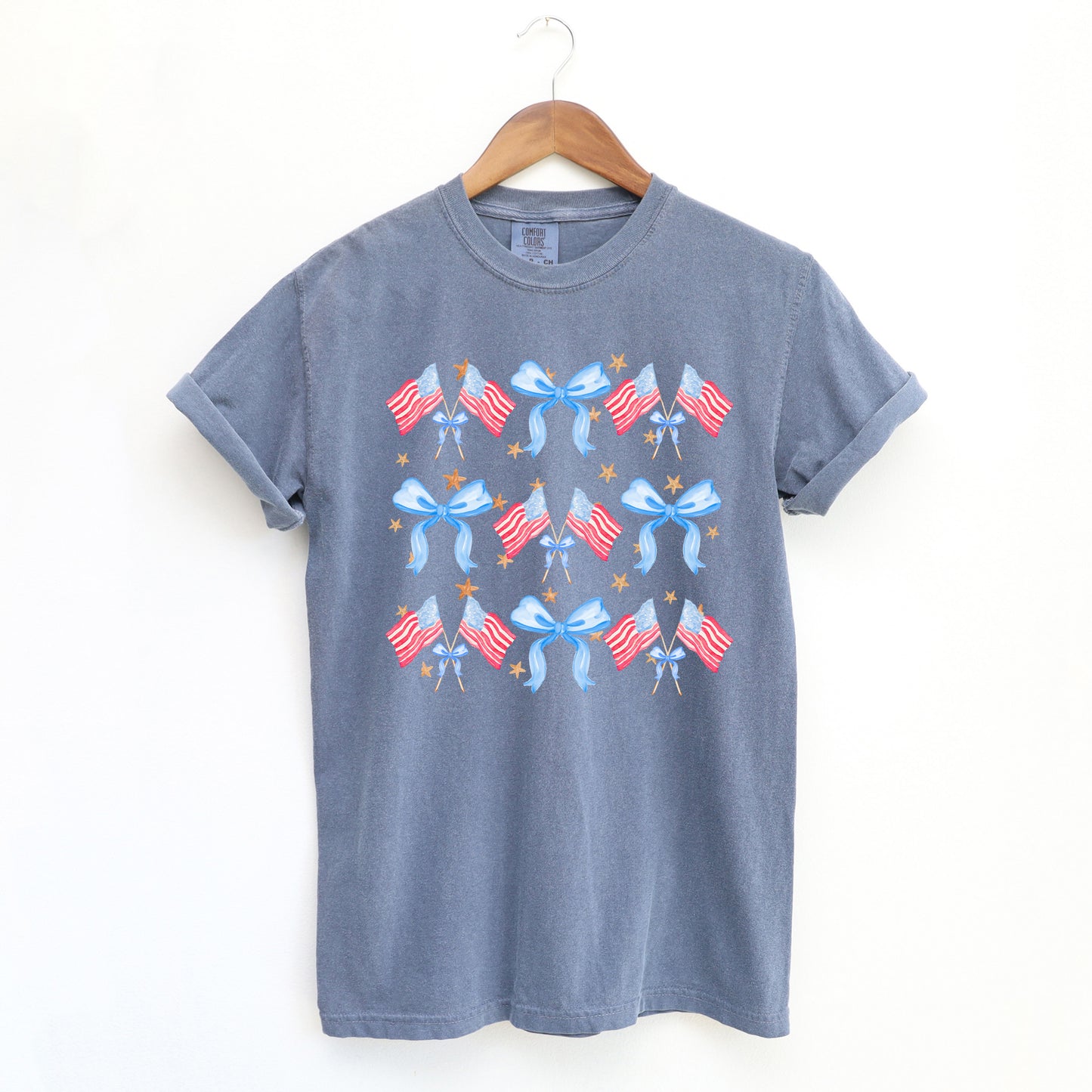 Coquette Patriotic Chart | Garment Dyed Short Sleeve Tee