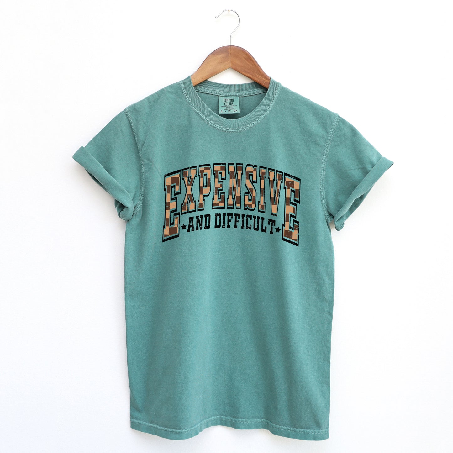 Expensive And Difficult Plaid | Garment Dyed Tee