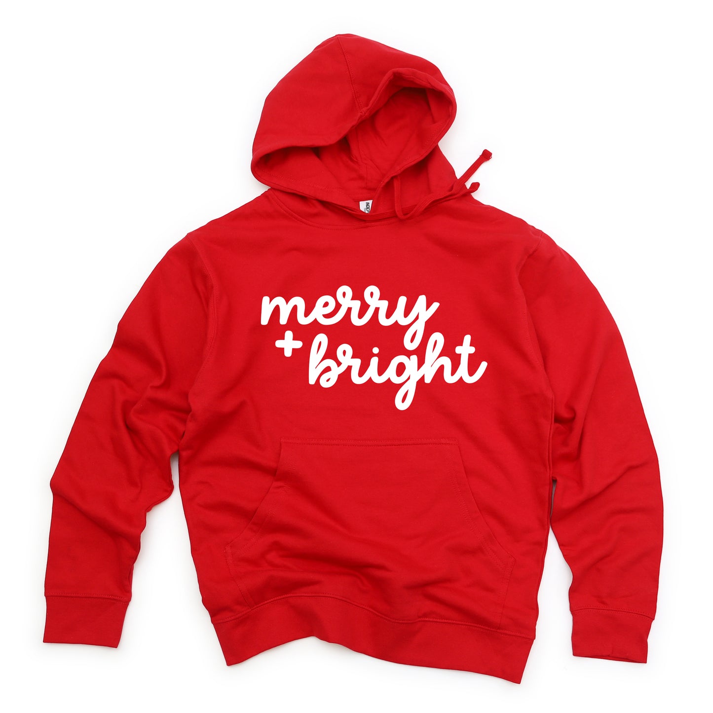 Merry And Bright Bold Cursive | Hoodie