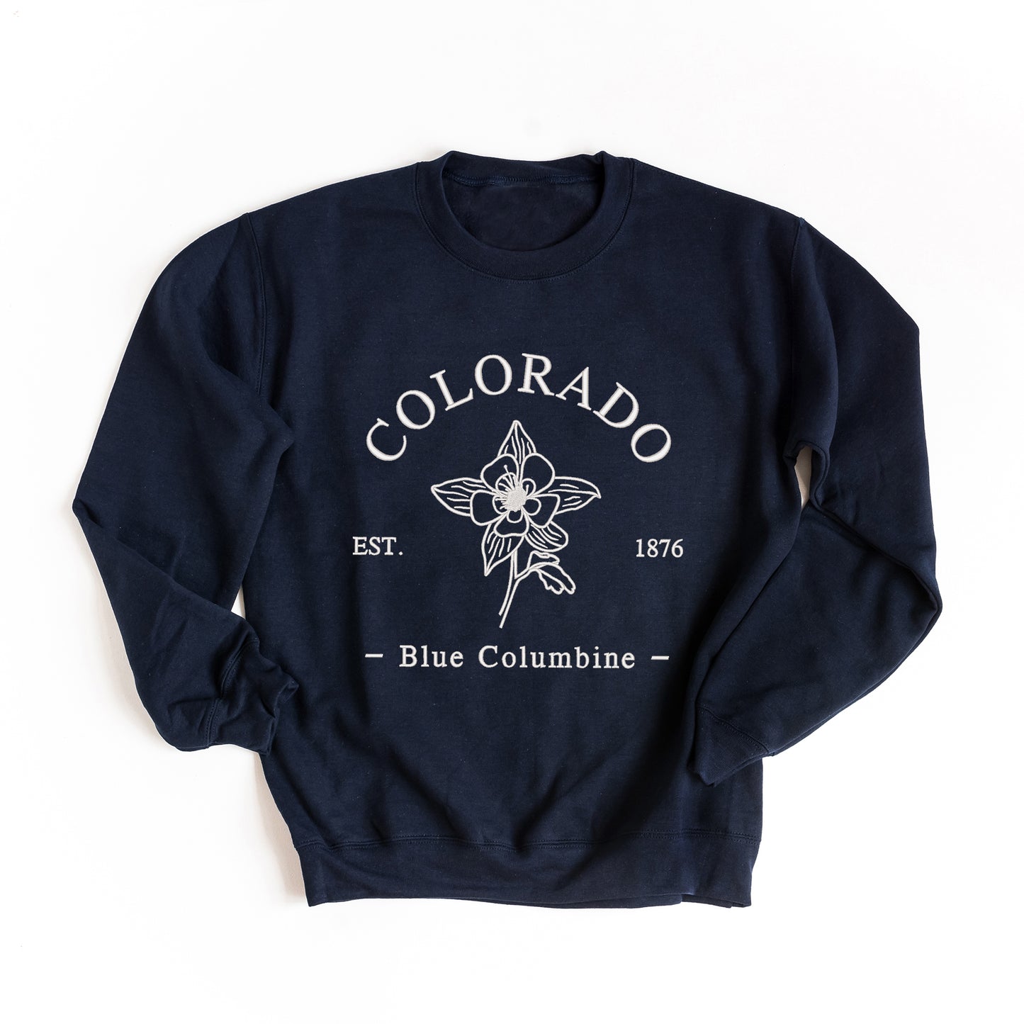 Embroidered Colorado Flower | Sweatshirt