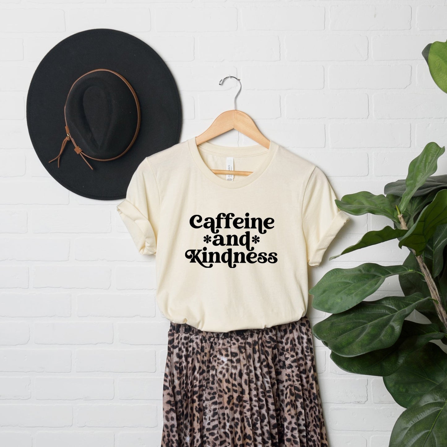 Caffeine And Kindness | Short Sleeve Crew Neck