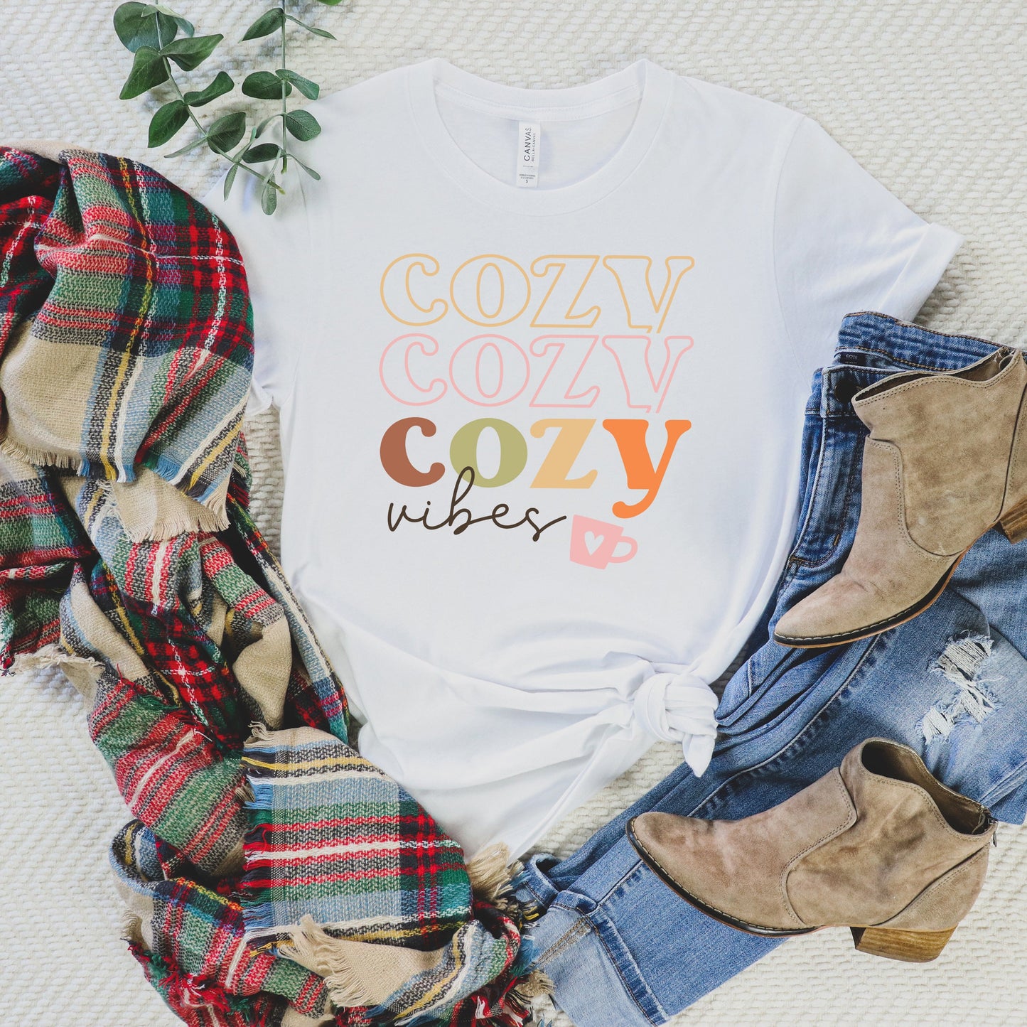 Cozy Vibes Stacked | Short Sleeve Graphic Tee