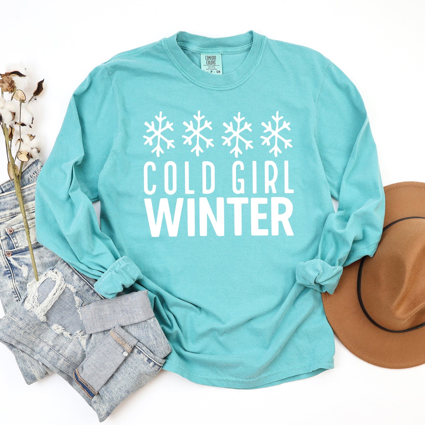 Cold Girl Winter | Garment Dyed Long Sleeve