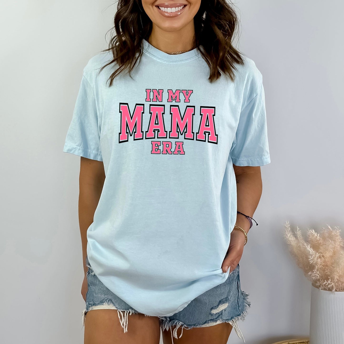 Pink Mama Era Varsity | Garment Dyed Short Sleeve Tee