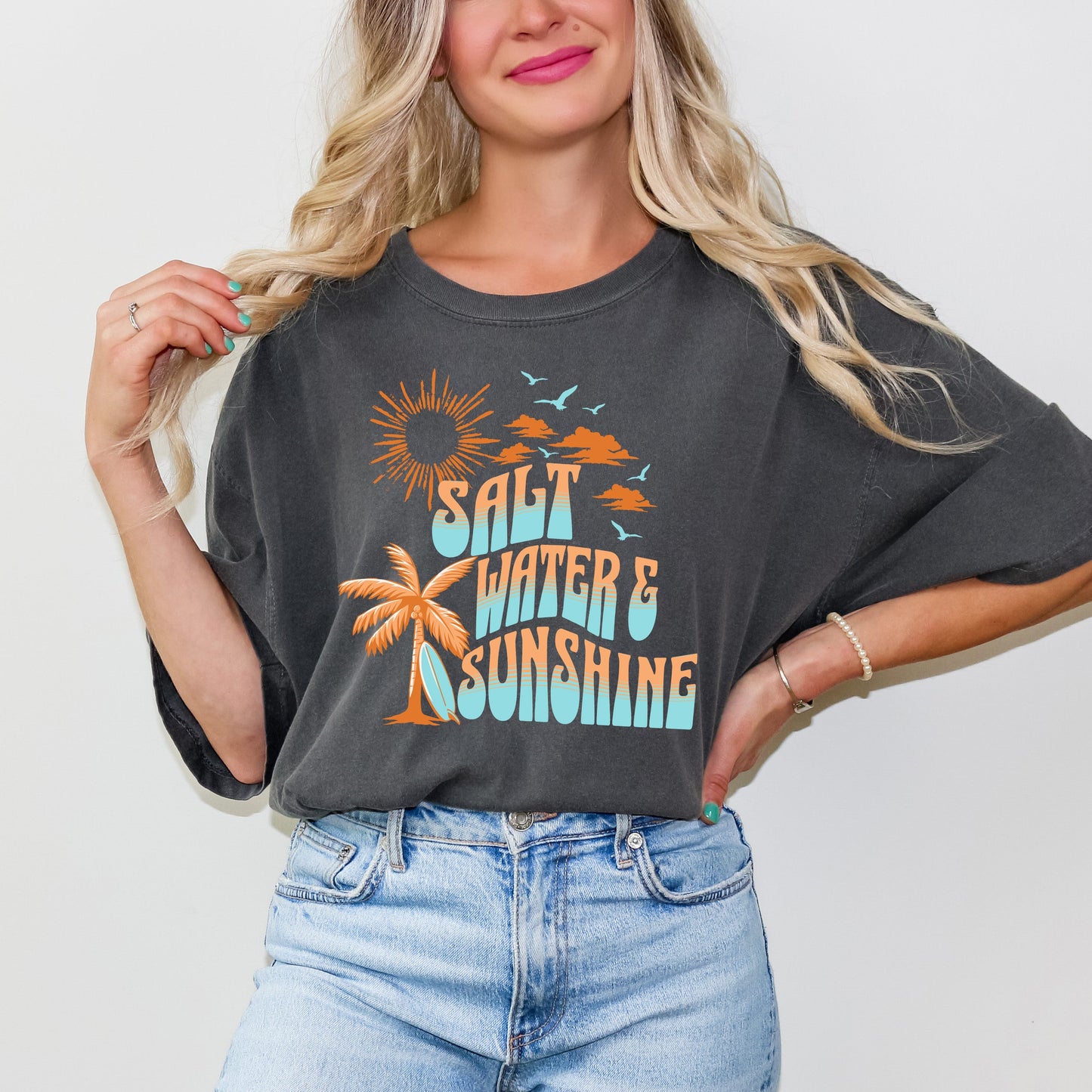 Salt Water And Sunshine | Garment Dyed Short Sleeve Tee