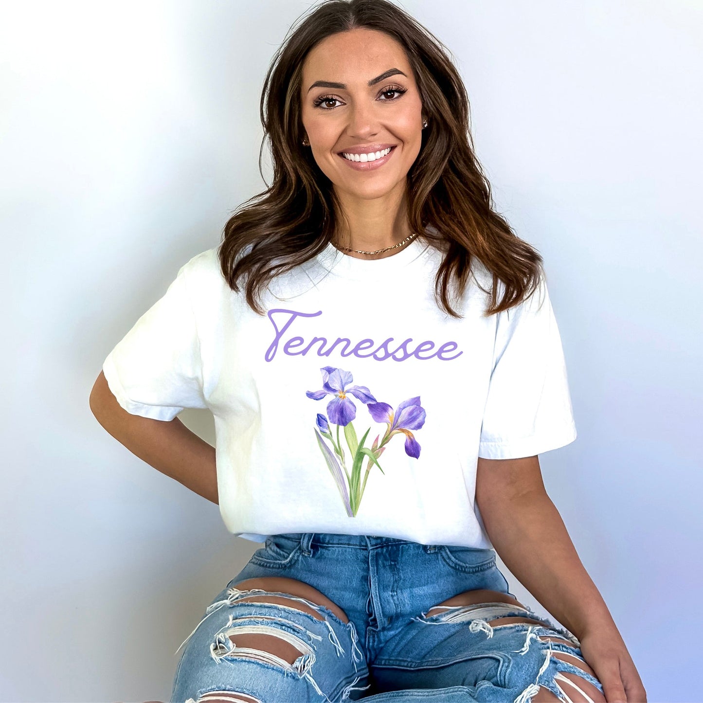 Tennessee Flower Colorful | Garment Dyed Short Sleeve Tee