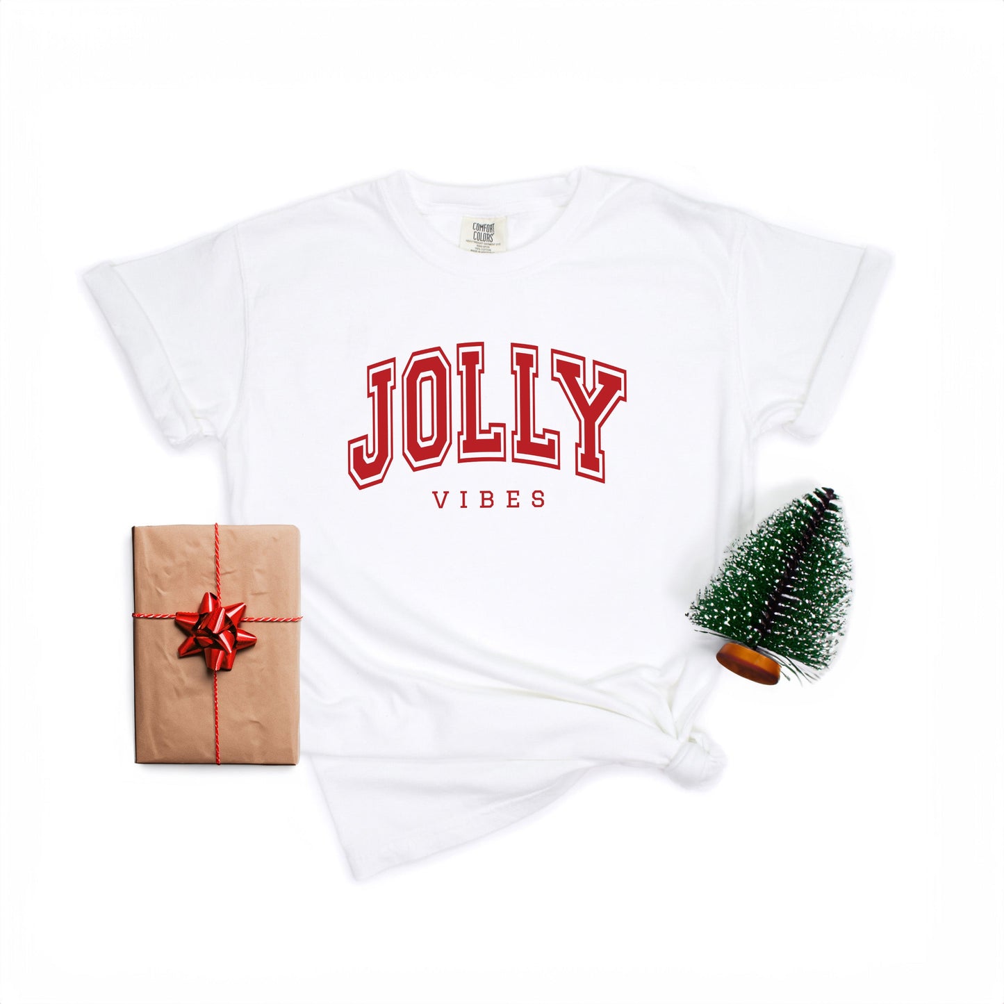 Jolly Vibes Varsity Thick Outline | Garment Dyed Tee