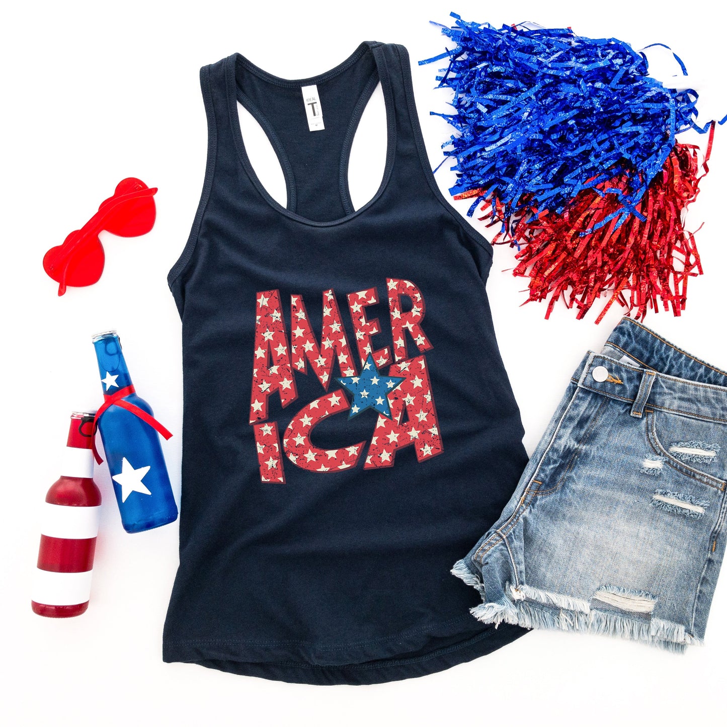 America Bold Stars | Racerback Tank