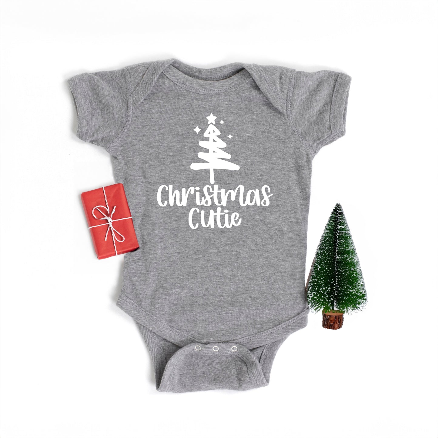 Christmas Cutie Tree | Baby Graphic Short Sleeve Bodysuit