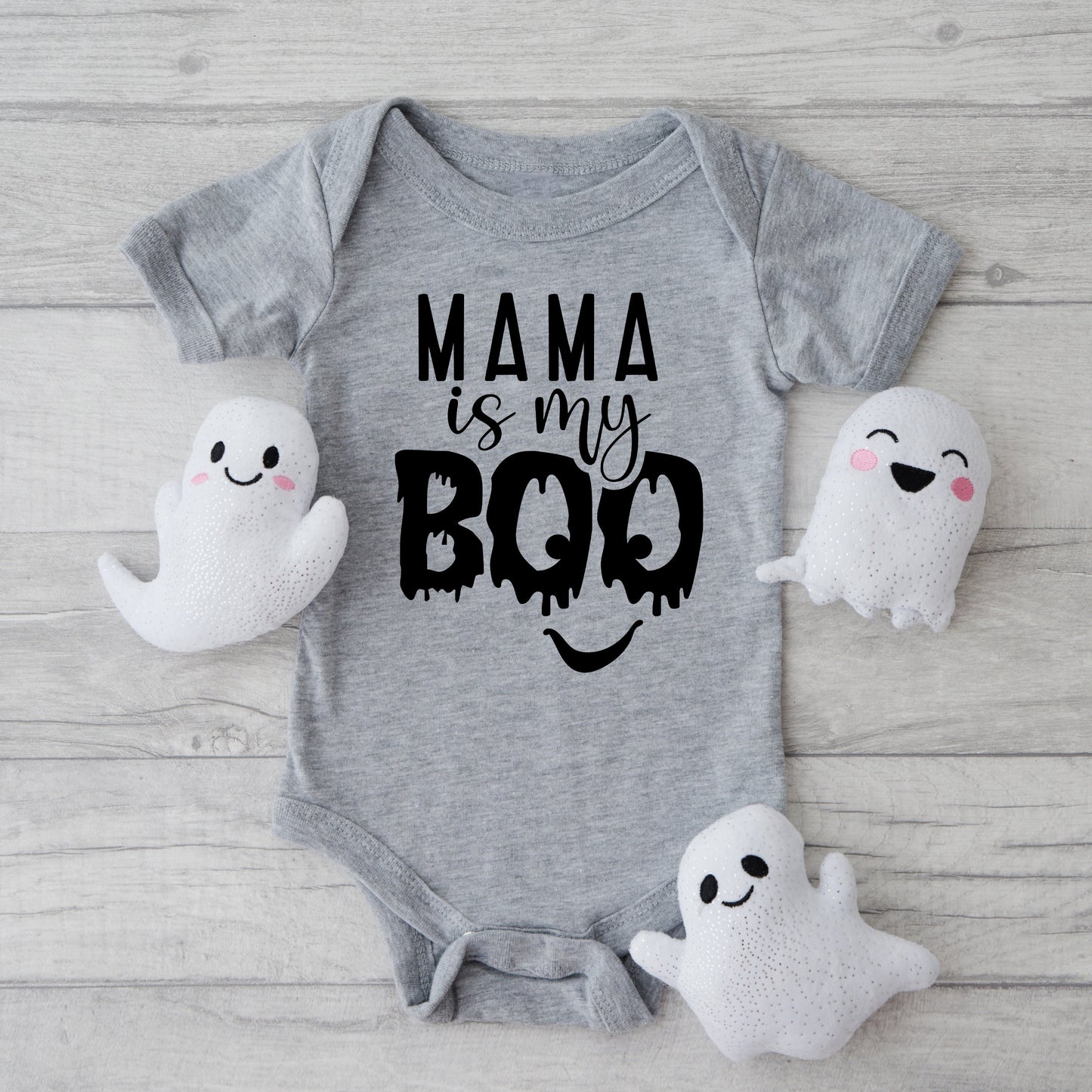 Mama Is My Boo | Baby Graphic Short Sleeve Bodysuit
