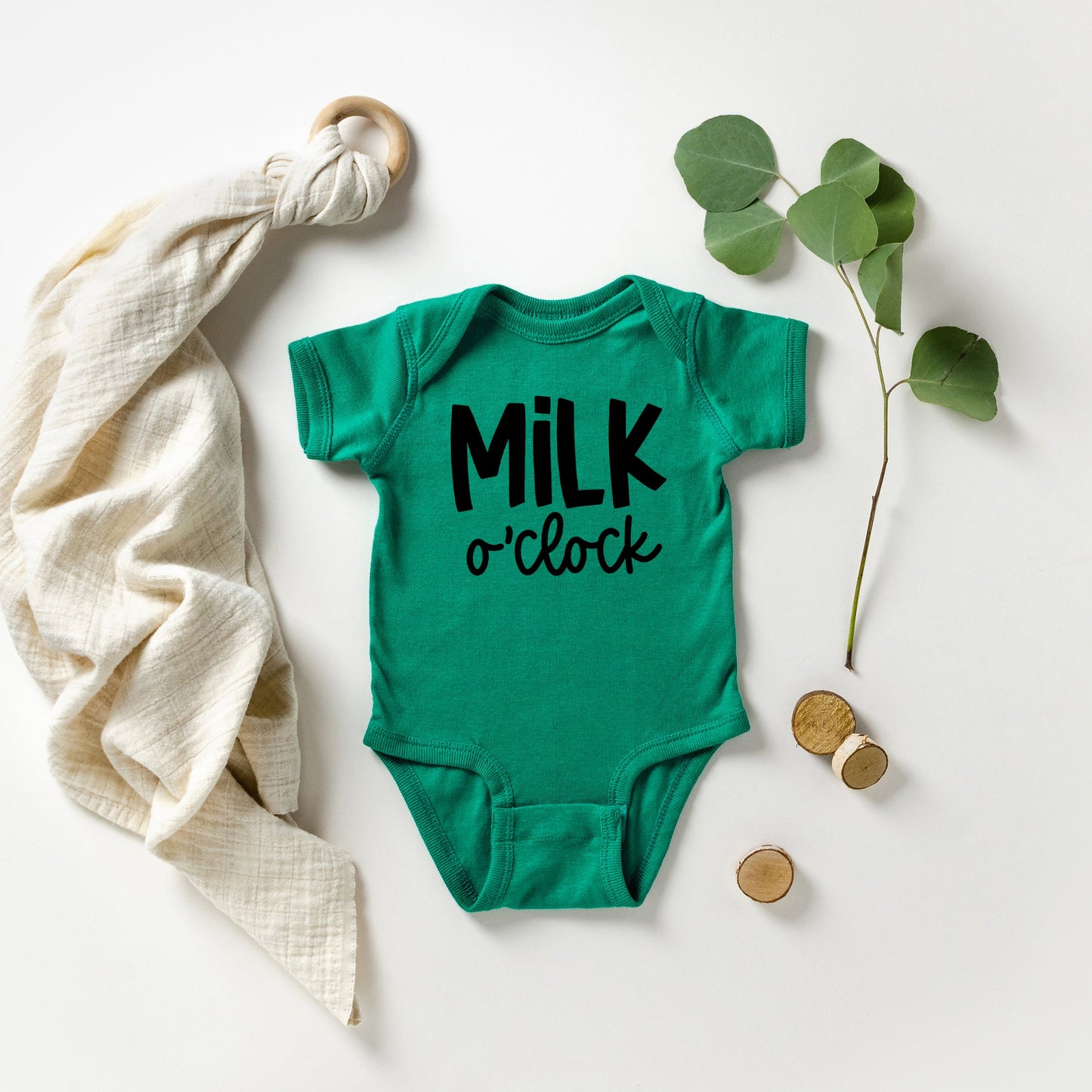 Milk O'Clock | Baby Graphic Short Sleeve Bodysuit