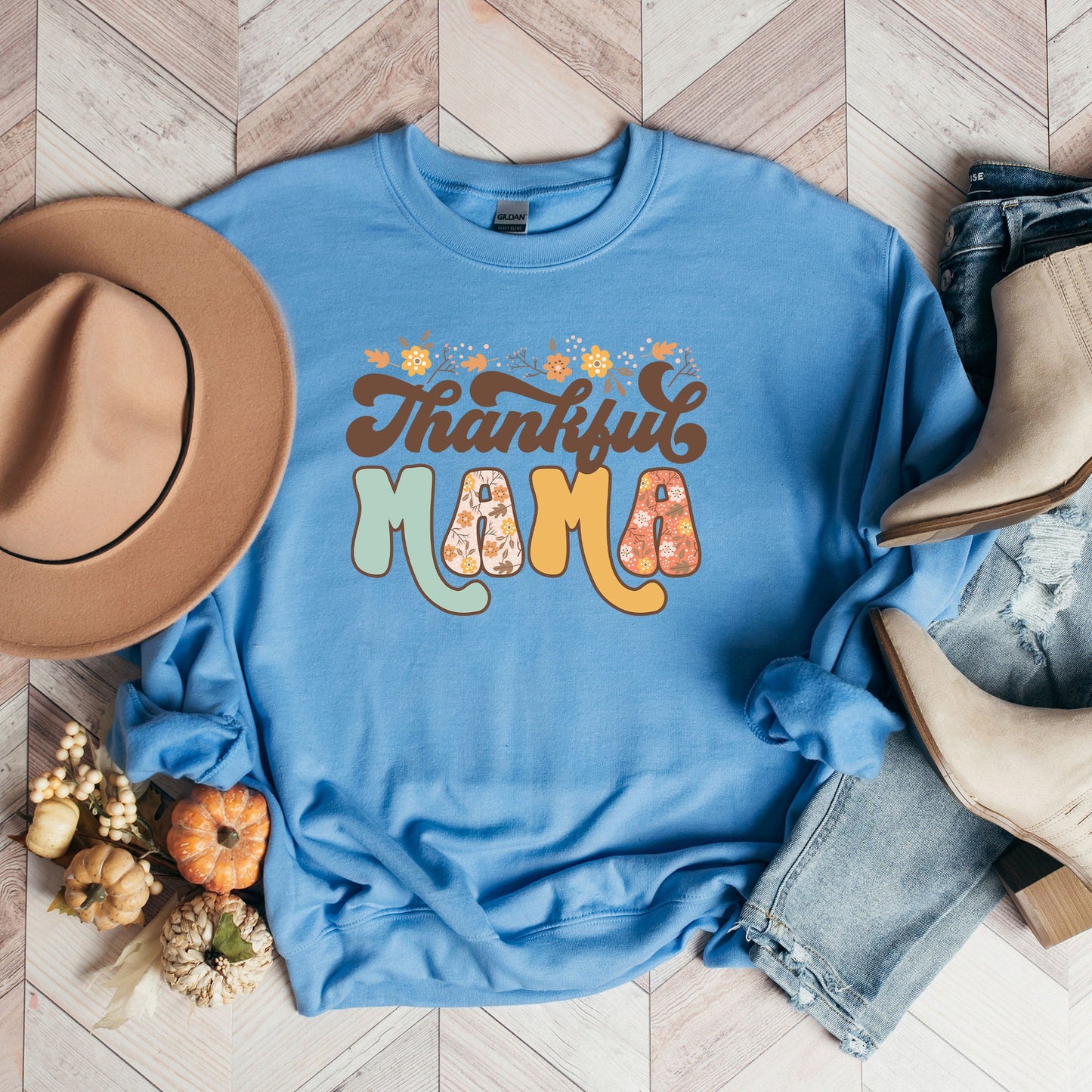 Thankful Mama Floral | Sweatshirt