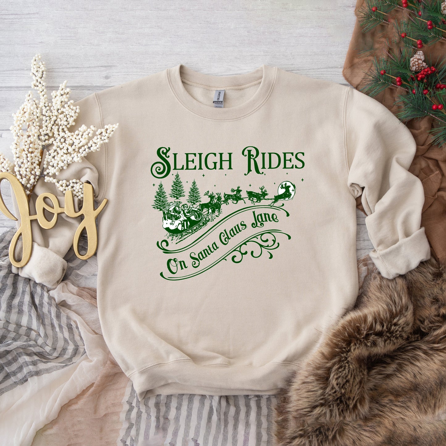 Sleigh Rides On Santa Claus Lane | Sweatshirt
