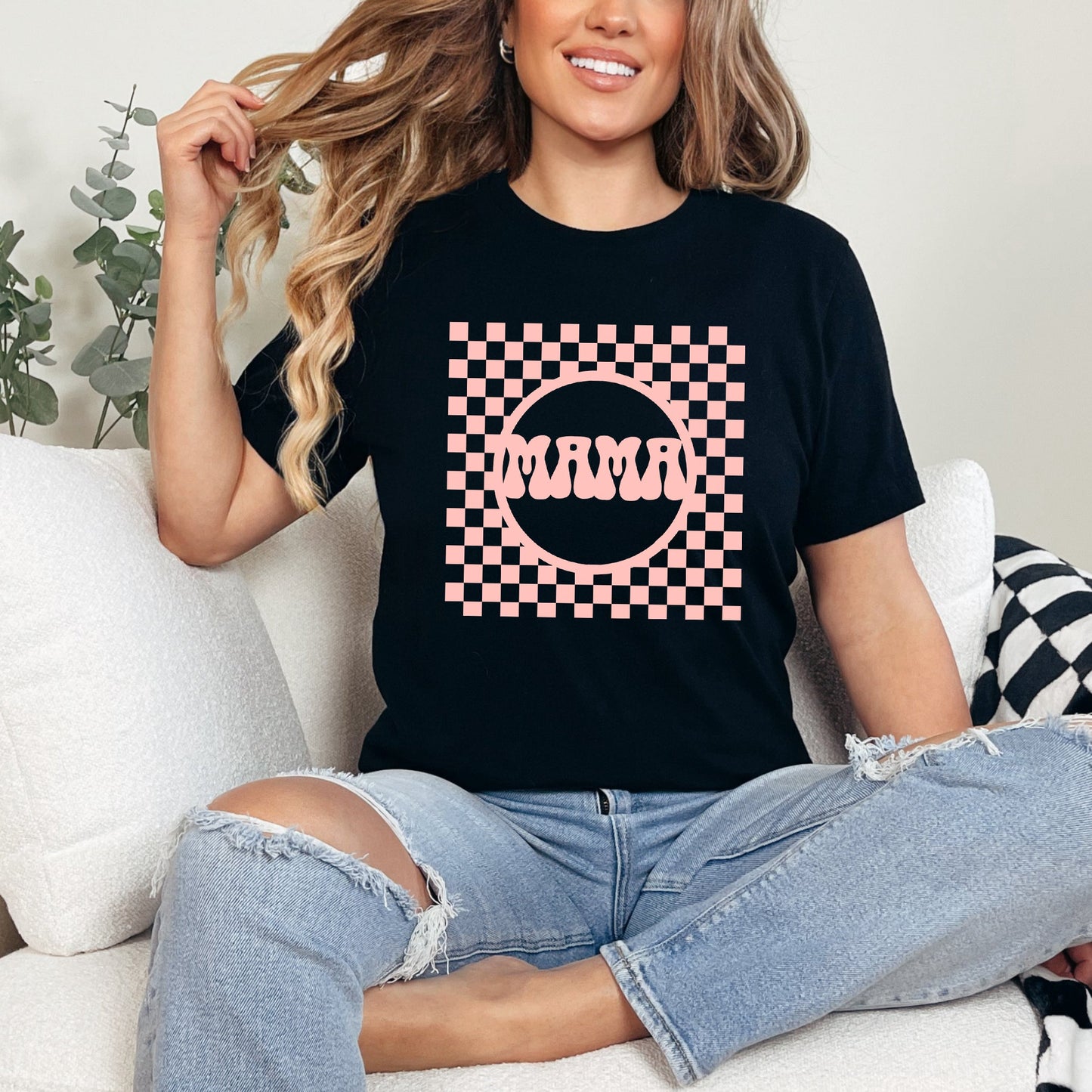 Checkered Mama | Short Sleeve Graphic Tee