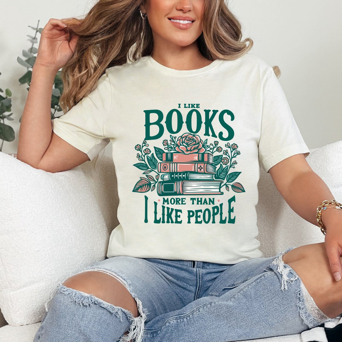 I Like Books More Than People | Short Sleeve Graphic Tee