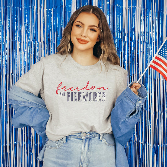 Freedom And Fireworks | Short Sleeve Graphic Tee
