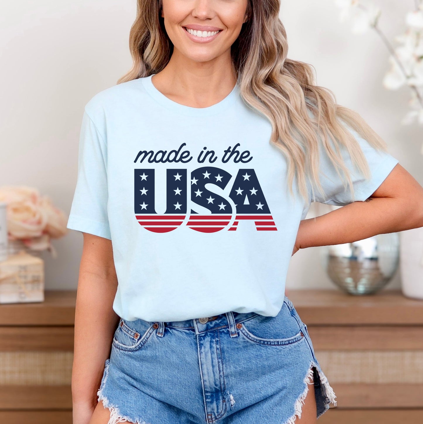 Made In The USA Blue | Short Sleeve Crew Neck