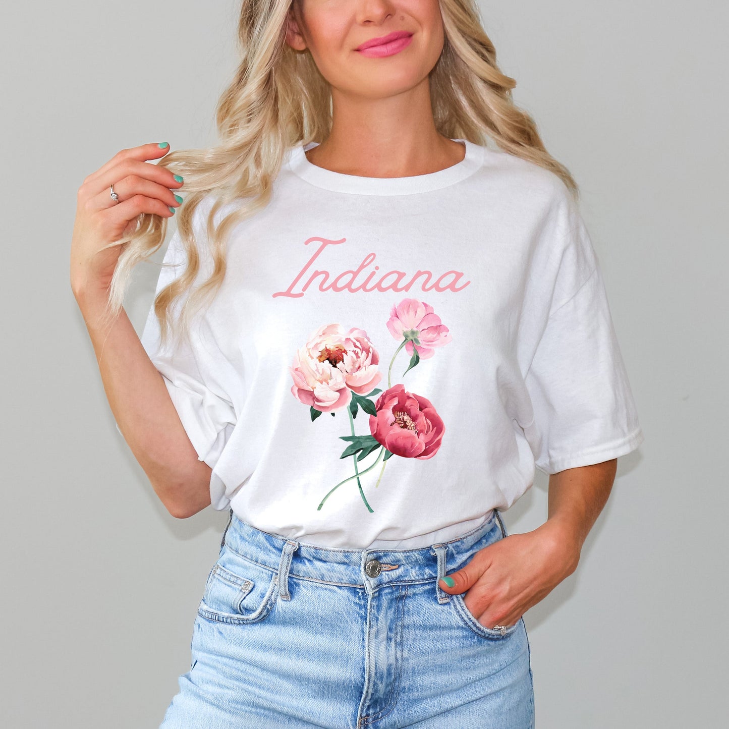 Indiana Flower Colorful | Short Sleeve Graphic Tee