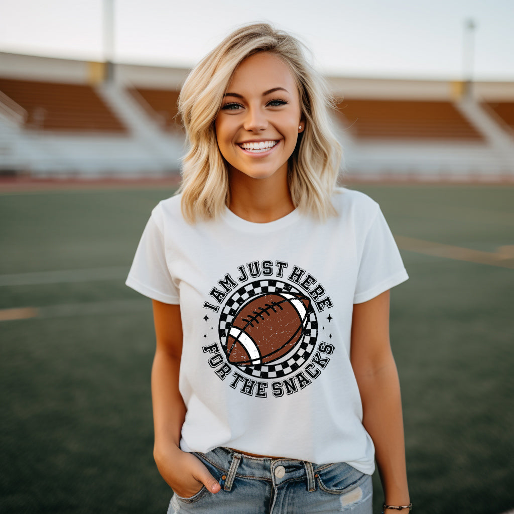 I Am Just Here For The Snacks | Short Sleeve Graphic Tee