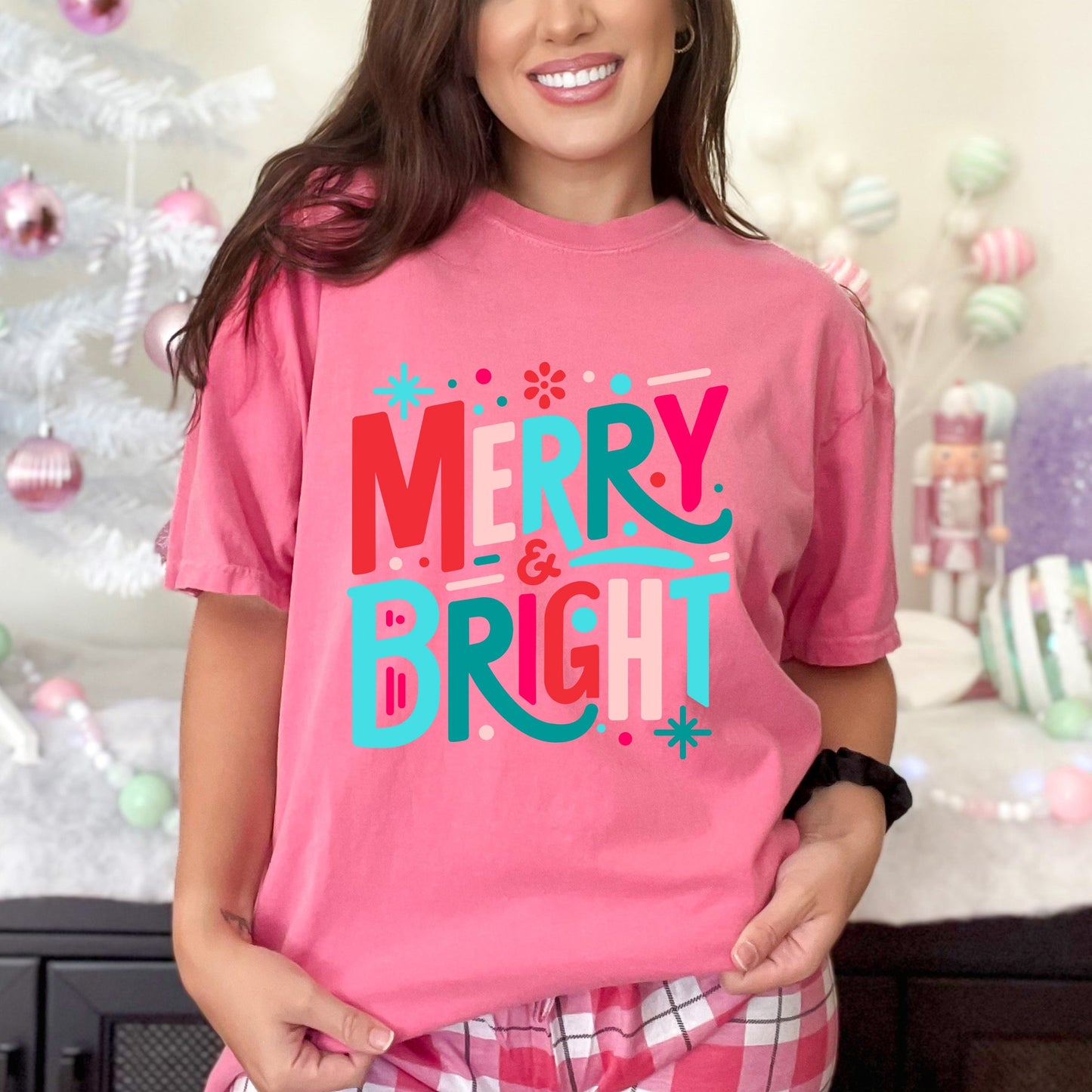 Merry And Bright Abstract | Garment Dyed Tee