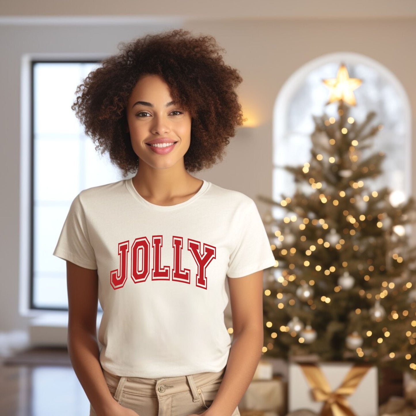 Jolly Varsity Thick Outline | Short Sleeve Crew Neck