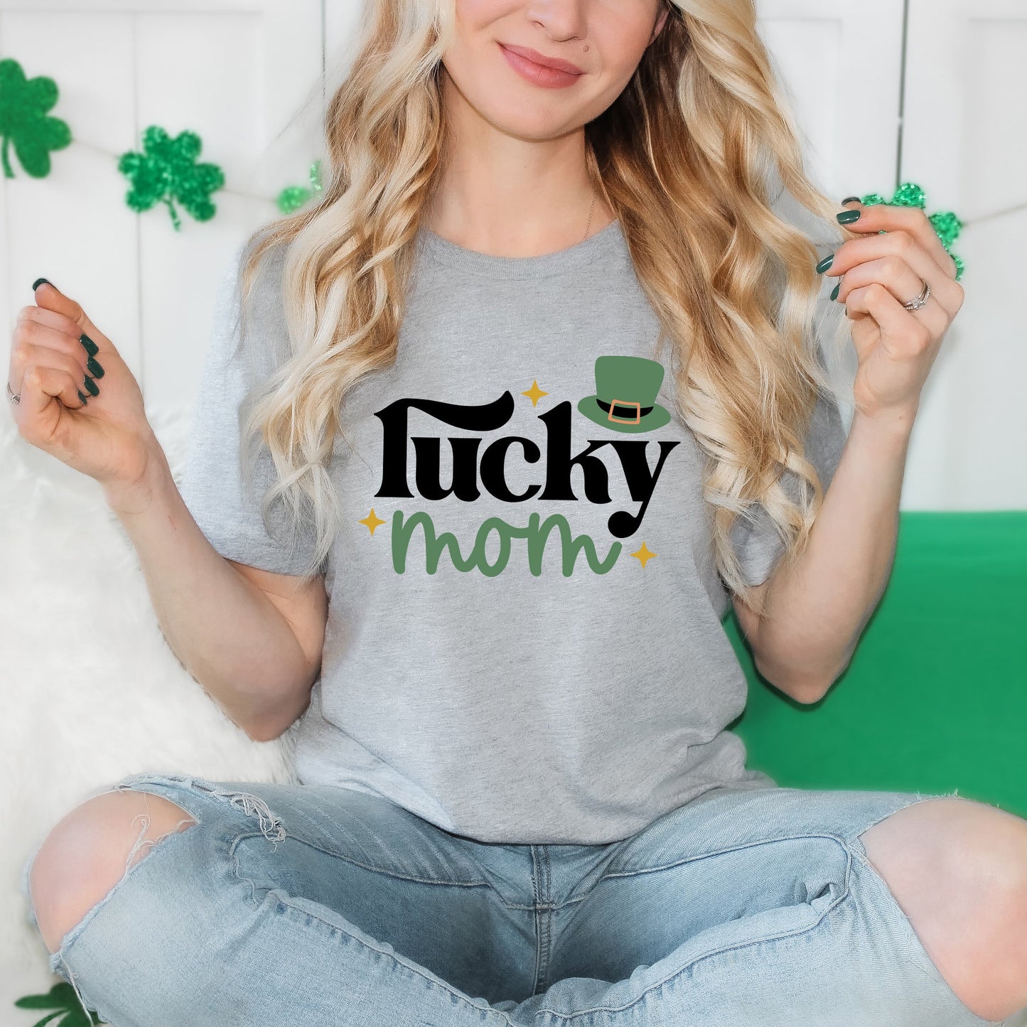 Lucky Mom | Short Sleeve Graphic Tee