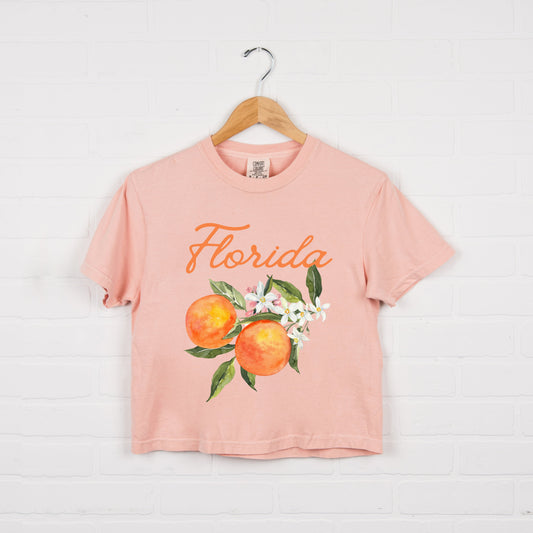 Florida Flower Colorful | Relaxed Fit Cropped Tee