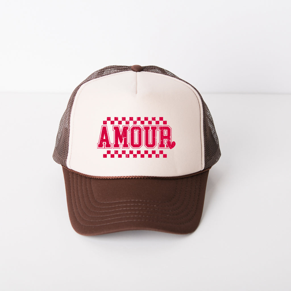 Amour Distressed Checkered | Foam Trucker Hat