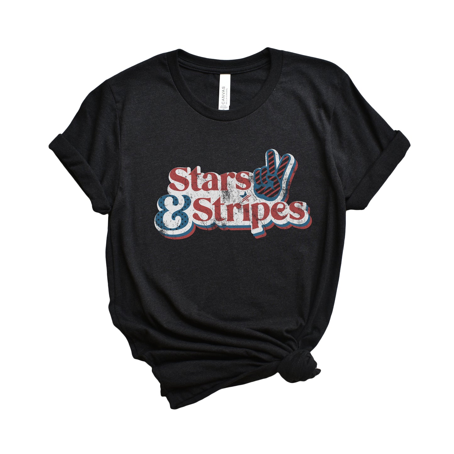 Stars And Stripes Distressed | Short Sleeve Graphic Tee