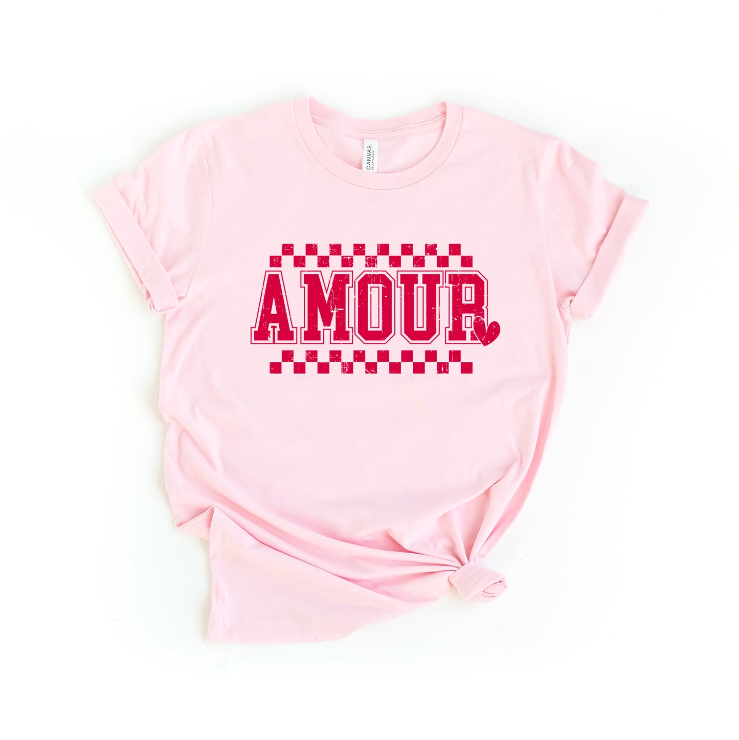 Amour Distressed Checkered | Short Sleeve Graphic Tee