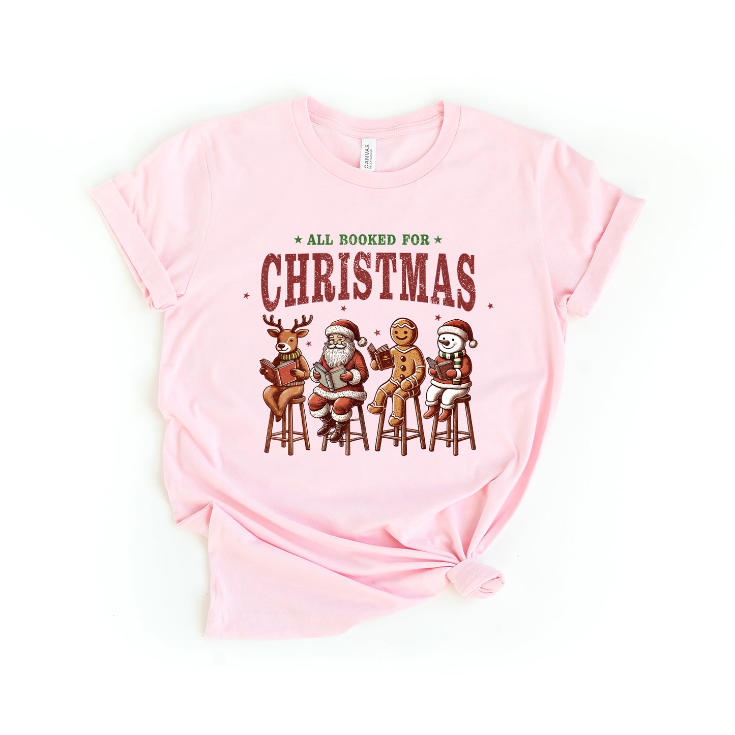 Booked For Christmas Stool | Short Sleeve Graphic Tee