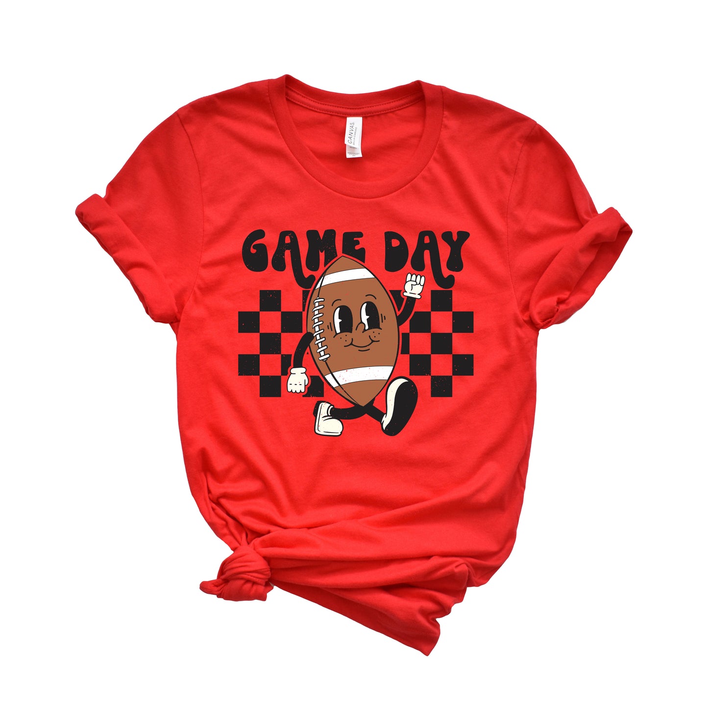 Football Game Day Checkered | Short Sleeve Graphic Tee