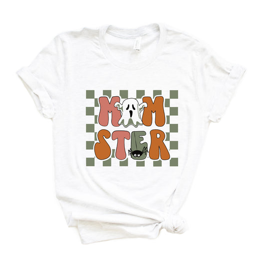 Checkered Momster Ghost | Short Sleeve Graphic Tee