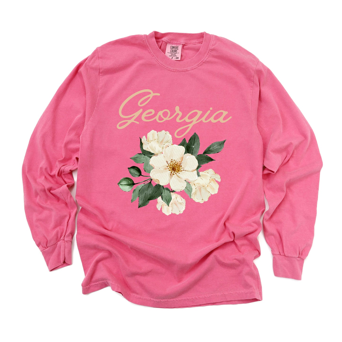 Georgia Flower Colorful | Garment Dyed Long Sleeve