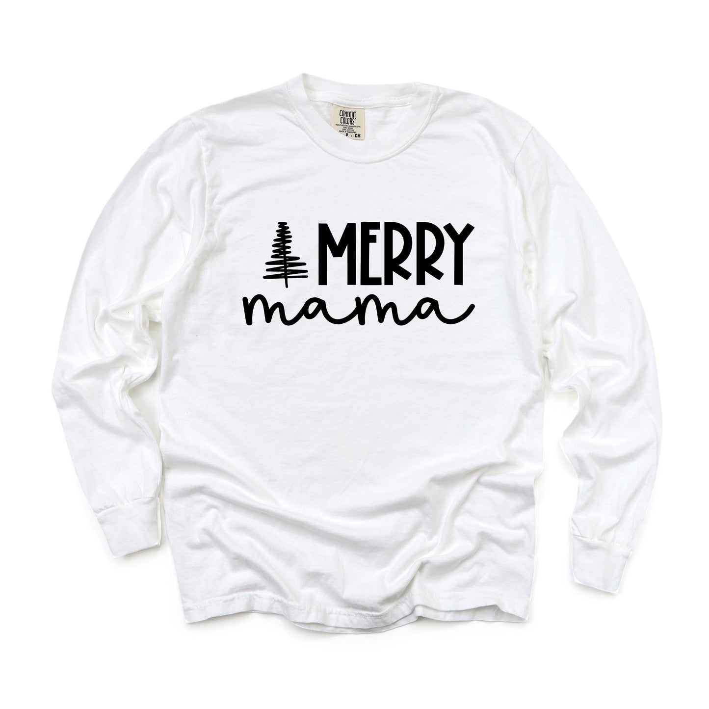 Merry Mama Tree | Garment Dyed Long Sleeve