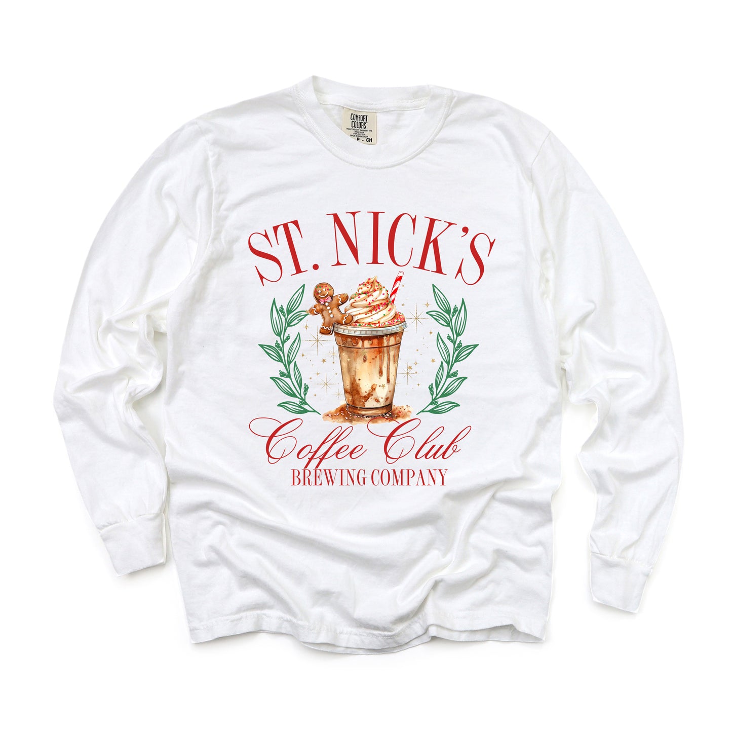 St. Nick's Coffee Club | Garment Dyed Long Sleeve