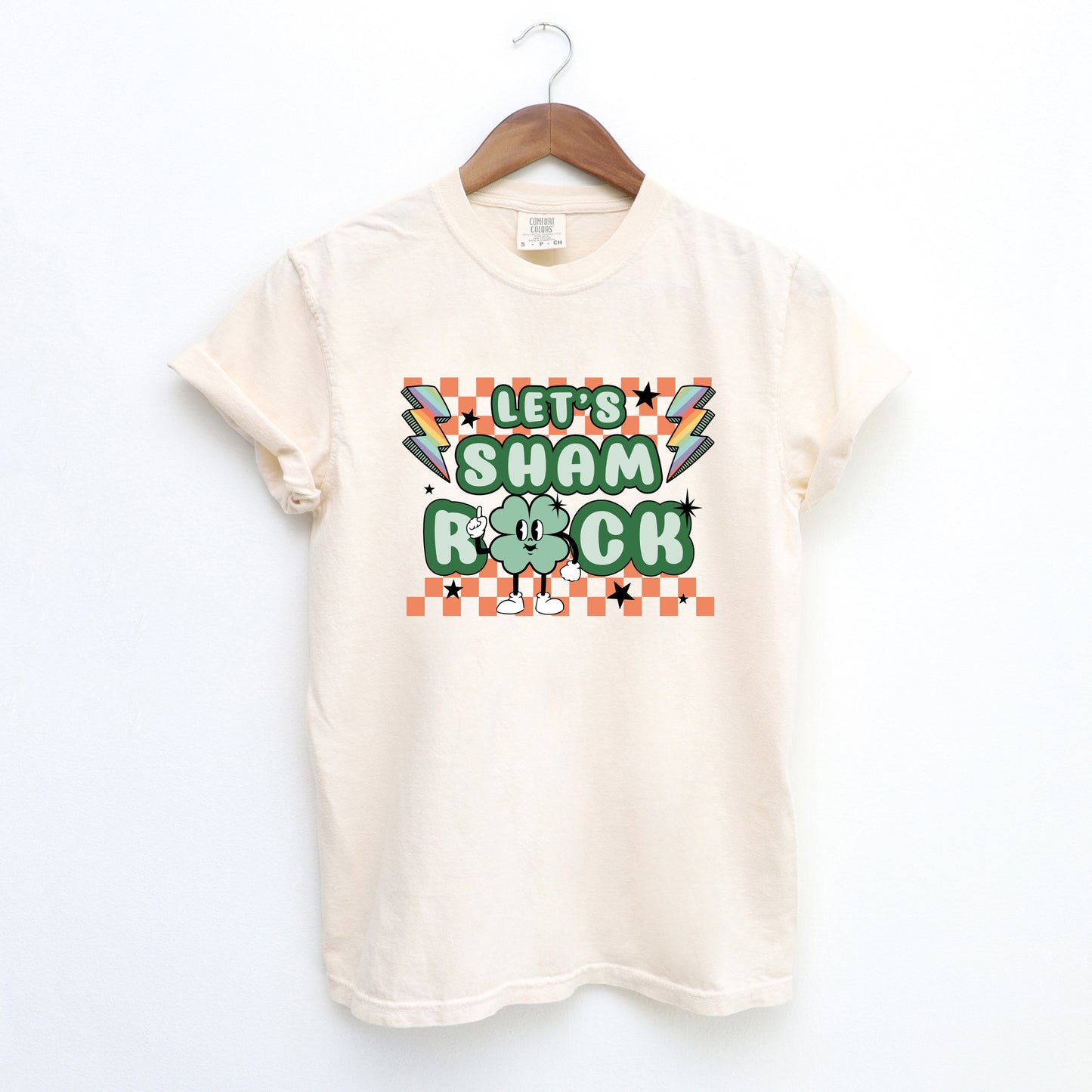 Let's Sham Rock Lightning Bolt | Garment Dyed Short Sleeve Tee